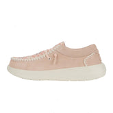 Wendy Comf Suede Crochet - Pale Pink/Multi