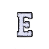 Letter E Patch - E Black/White