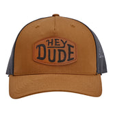 Leather Buckle Patch Trucker - Coyote Brown
