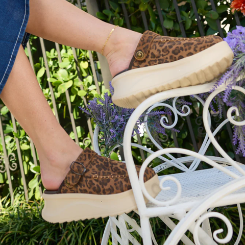 Delray Clog Suede - Brown Leopard