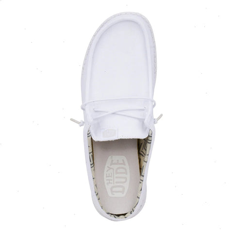 Wally Slip Stretch Canvas - White/White