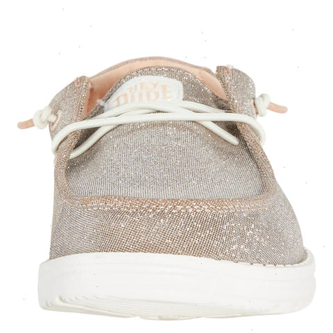 Wendy Metallic Sparkle Wide - Rose Gold