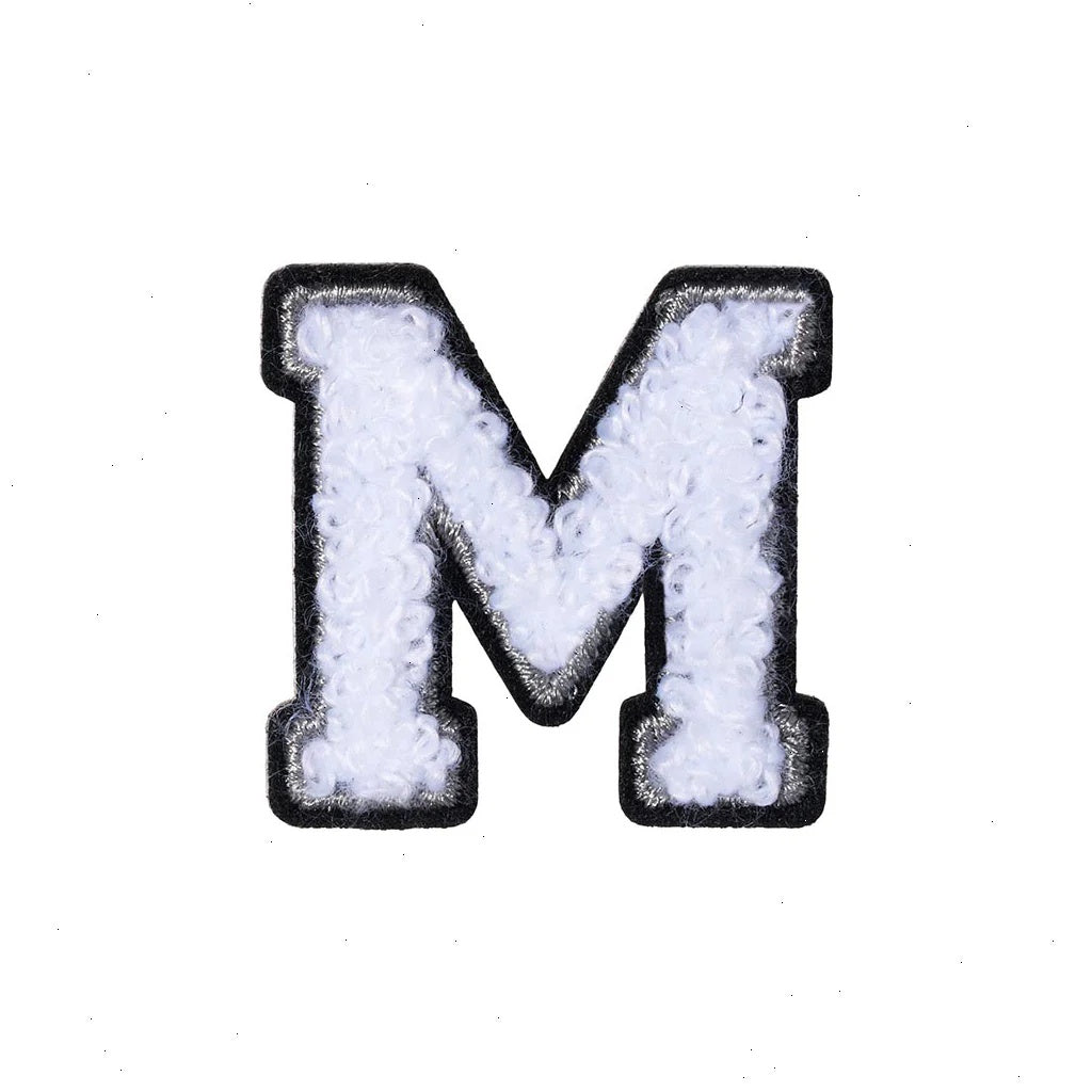 Letter M Patch - M Black/White