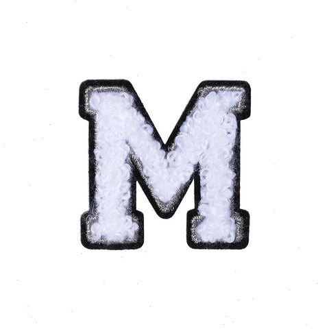 Letter M Patch - M Black/White