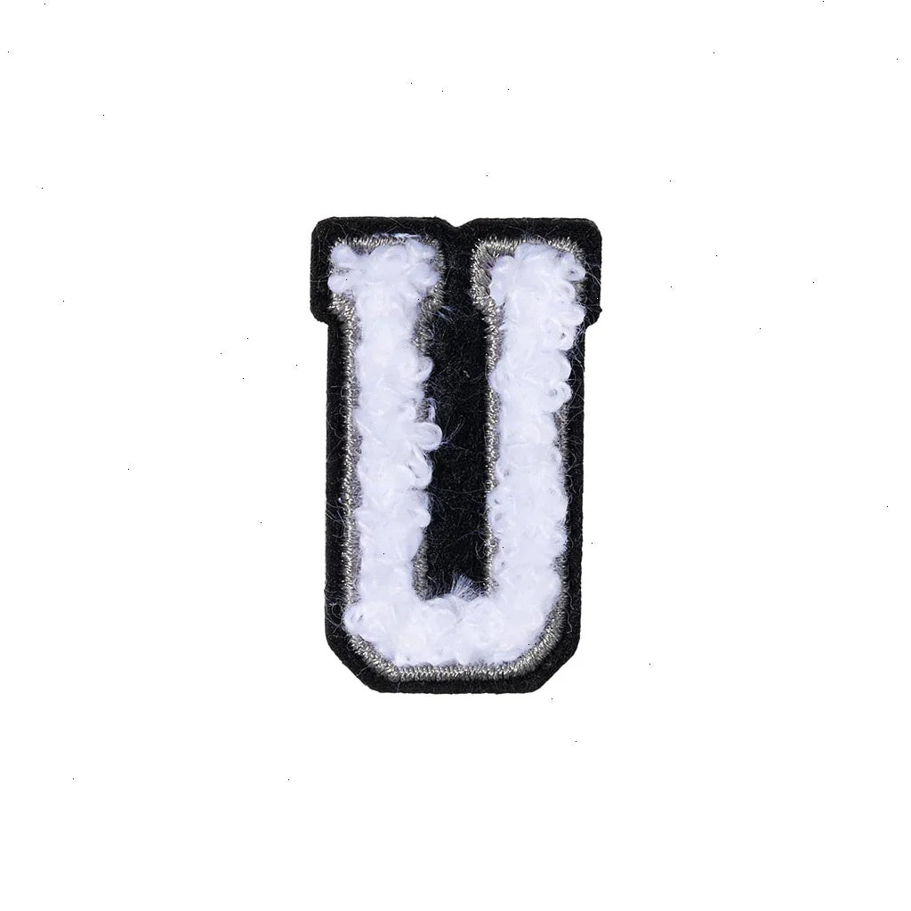 Letter U Patch - U Black/White