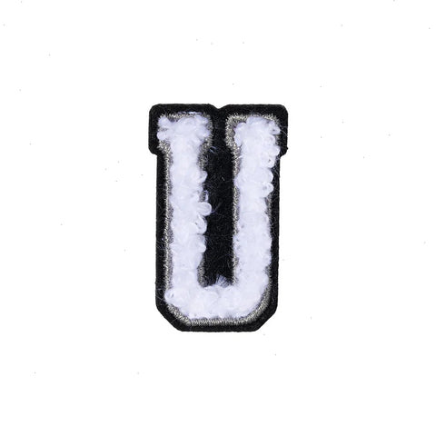 Letter U Patch - U Black/White