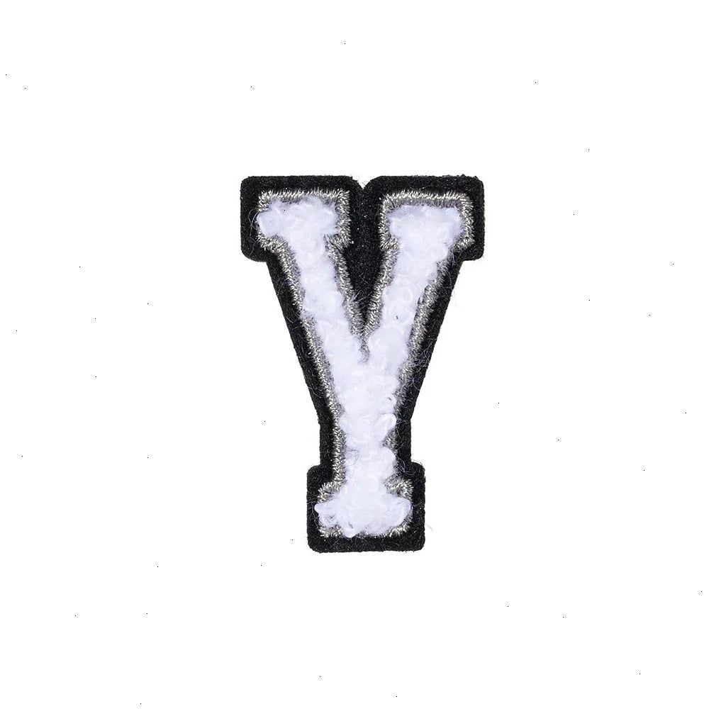 Letter Y Patch - Y Black/White