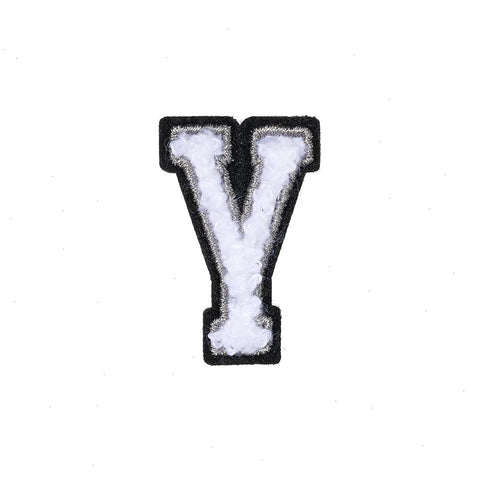 Letter Y Patch - Y Black/White