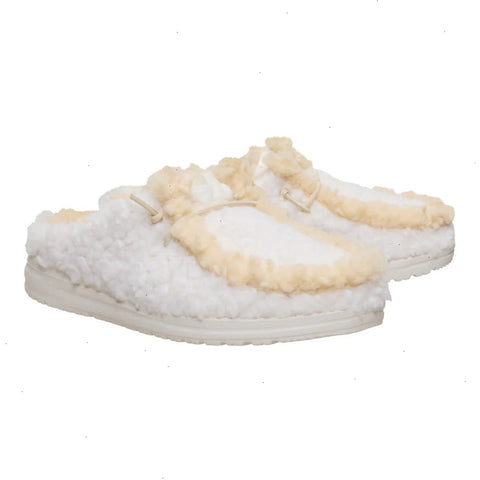 Wendy Slipper - Egret/Wood Ash