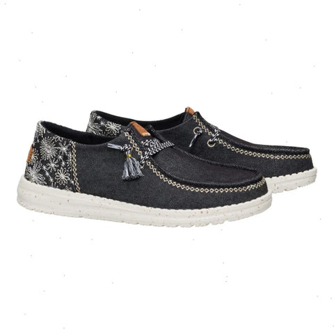 Wendy Funk Embroidered Floral - Black