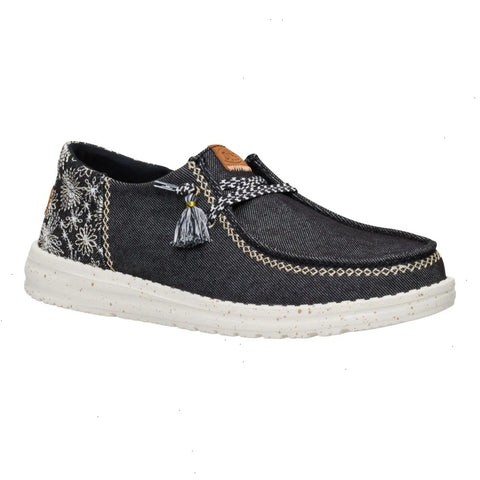 Wendy Funk Embroidered Floral - Black