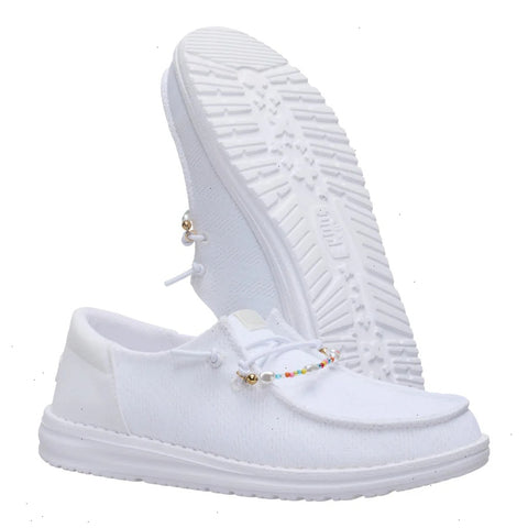 Wendy Funk Mesh Shoelry - White