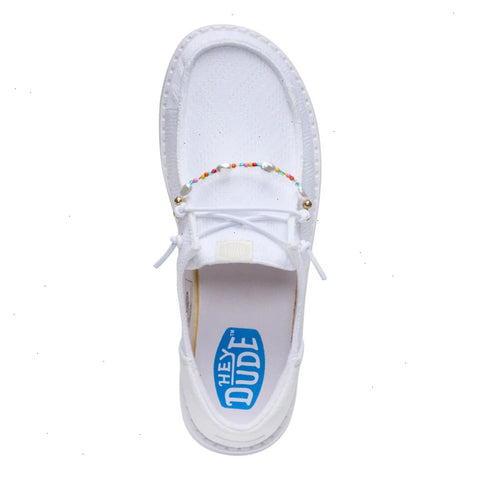 Wendy Funk Mesh Shoelry - White