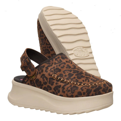 Delray Clog Suede - Brown Leopard