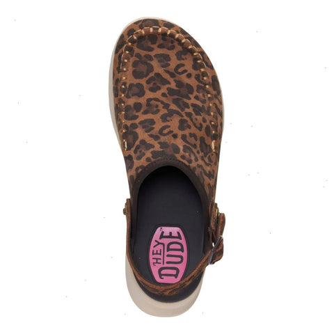 Delray Clog Suede - Brown Leopard