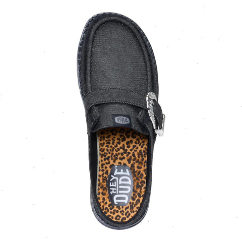 Wendy Slip Buckle Denim - Black/Black