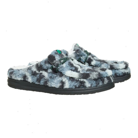 Wally Slipper Cozy Camo - Stormy Blue/Camo