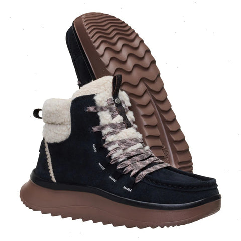 Wendy Peak Apres Suede Cozy Stitch - Black/Tan