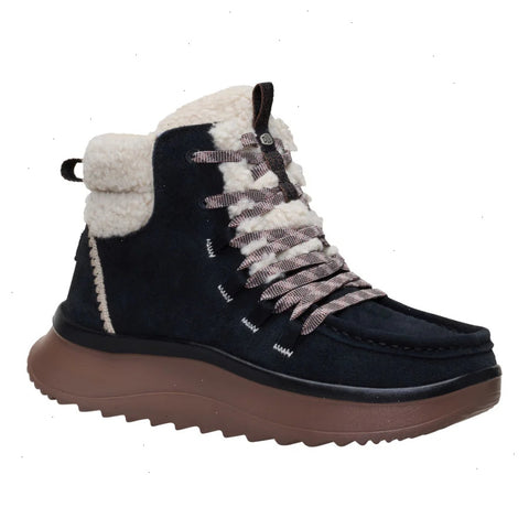 Wendy Peak Apres Suede Cozy Stitch - Black/Tan