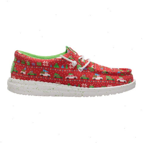 Wally Youth Holiday Sweater - Red/Green