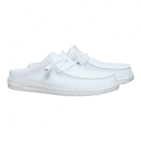 Wally Slip Warped Geo - White/Dawn Blue