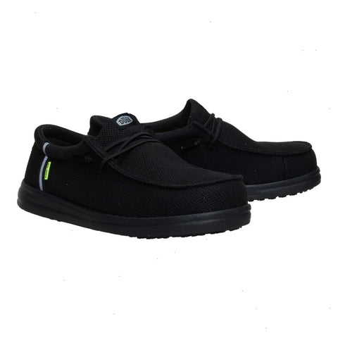Wally Work Comp Toe Wide - Black/Black