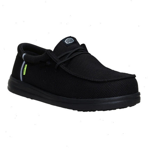 Wally Work Comp Toe Wide - Black/Black