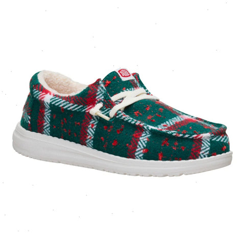 Wally Youth Confetti Plaid Cozy - Red/Green/Multi