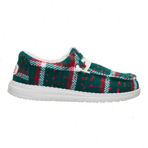 Wally Youth Confetti Plaid Cozy - Red/Green/Multi
