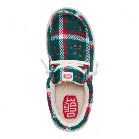 Wally Youth Confetti Plaid Cozy - Red/Green/Multi