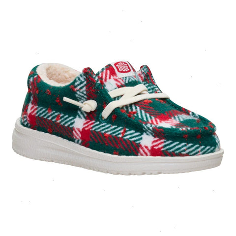 Wally Toddler Confetti Plaid Cozy - Red/Green/Multi