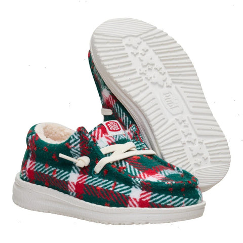 Wally Toddler Confetti Plaid Cozy - Red/Green/Multi