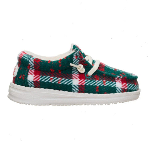 Wally Toddler Confetti Plaid Cozy - Red/Green/Multi