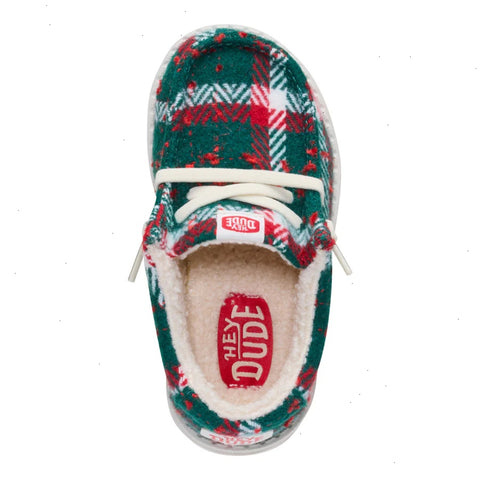 Wally Toddler Confetti Plaid Cozy - Red/Green/Multi