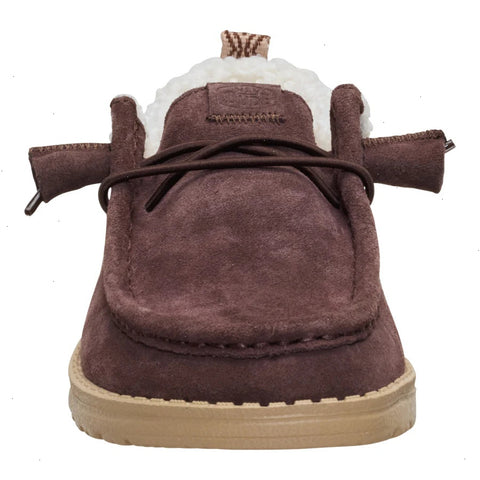 Wendy Suede Shearling - Dark Brown