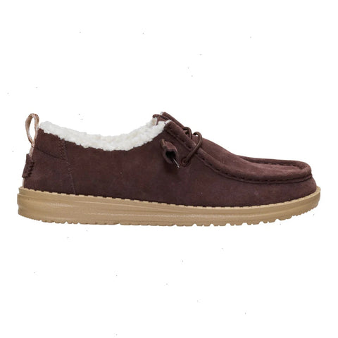 Wendy Suede Shearling - Dark Brown