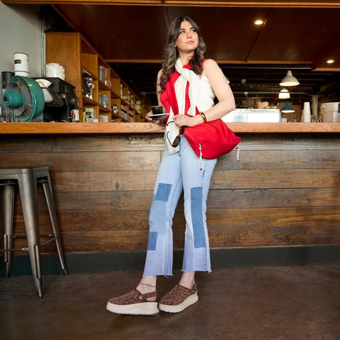 Delray Clog Suede - Brown Leopard