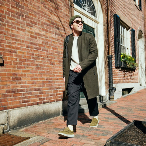 Wally Comf Suede - Dark Olive/Stone Grey